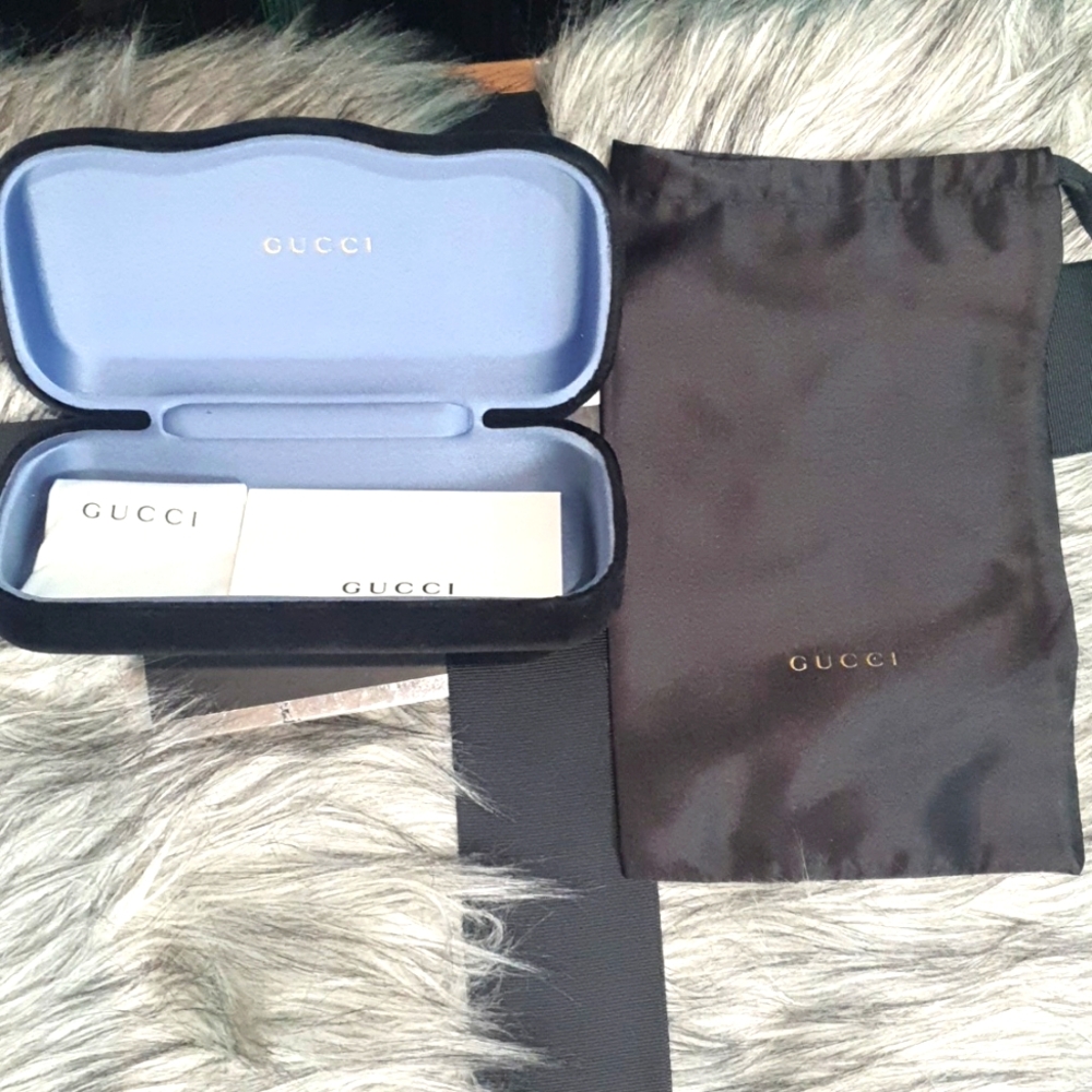 NEW Full inclusion GUCCI SUNGLASSES CASE ONLY  👓 🕶-(NO SUNGLASSES)